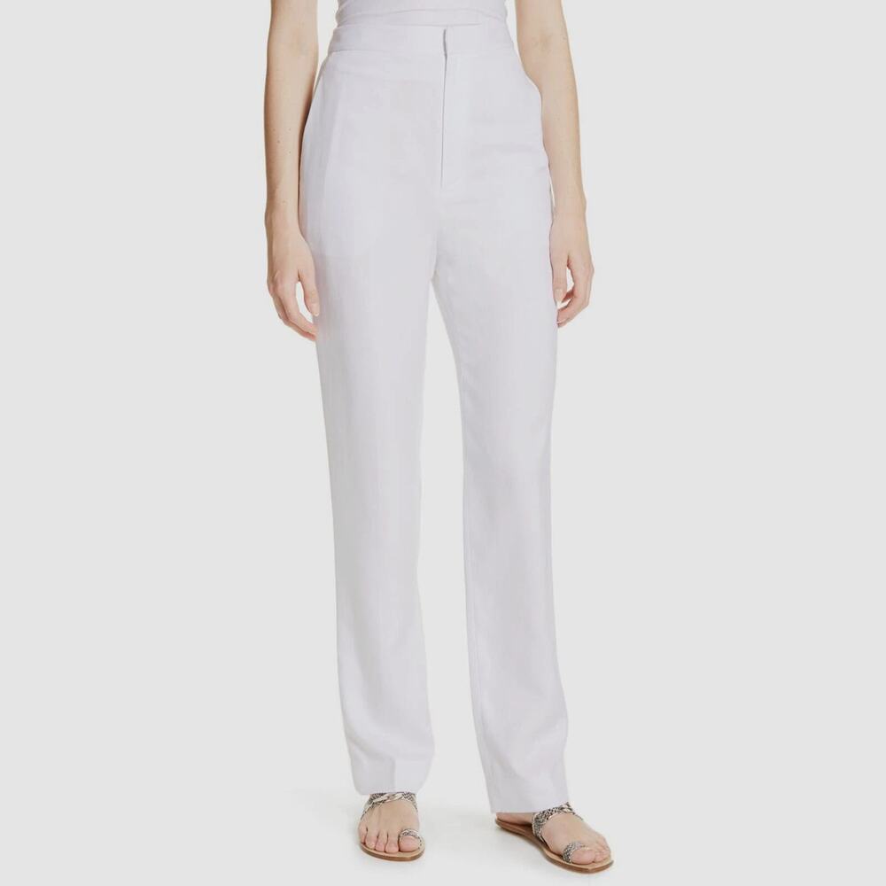 Tibi Sebastian High Rise Ankle Dress Pants White Size 8